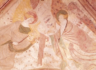 Engelmusiker, aus der Kapelle im Nordquerschiff, bretonische Schule von French School